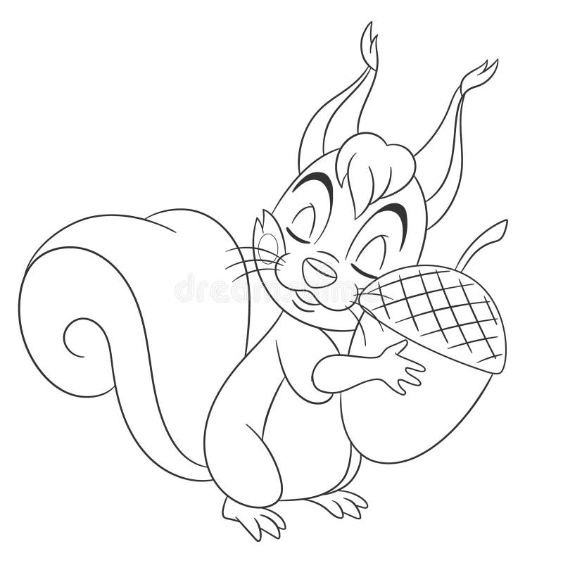 Squirrel coloring stock illustrations â squirrel coloring stock illustrations vectors clipart