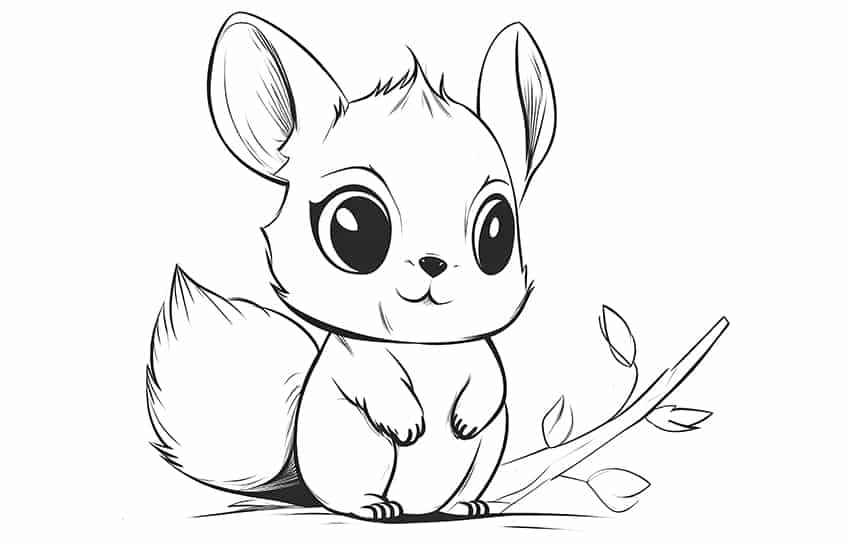 Squirrel coloring pages