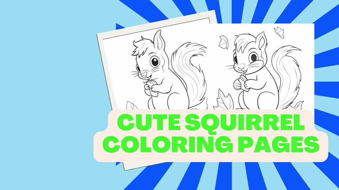 Easy kids coloring pages preschool coloring squirrels download now