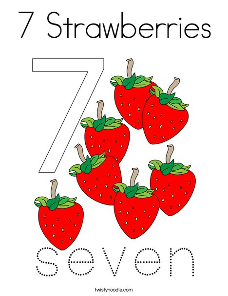 Strawberries coloring page