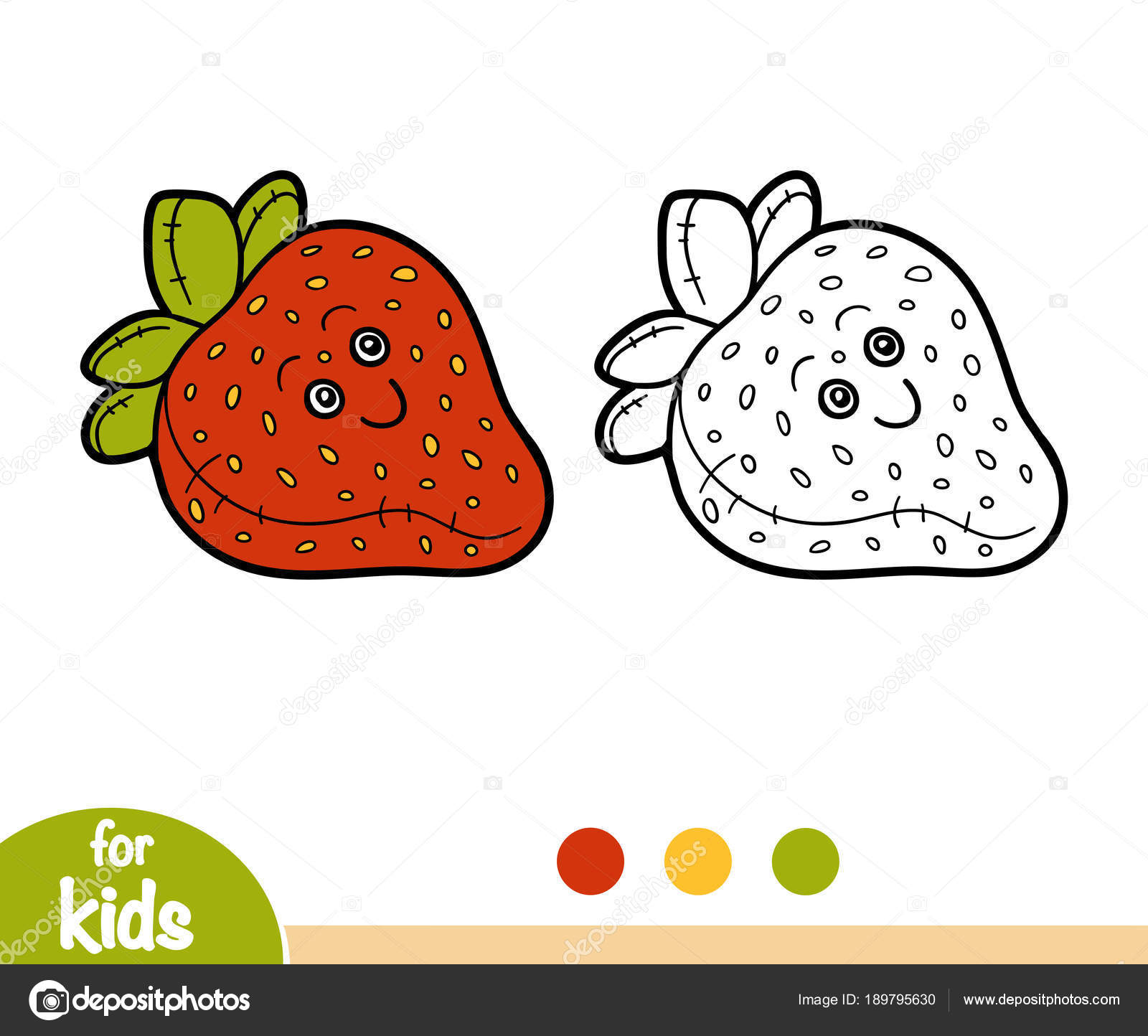Coloring book stuffed toy strawberry stock vector by ksenyasavva