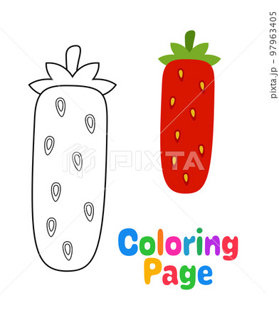 Coloring page with alphabet i for kids