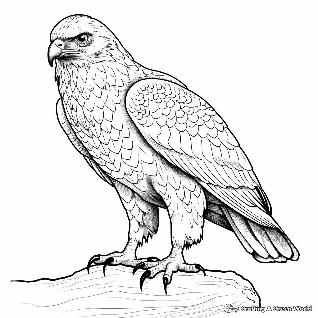 Hawk coloring pages