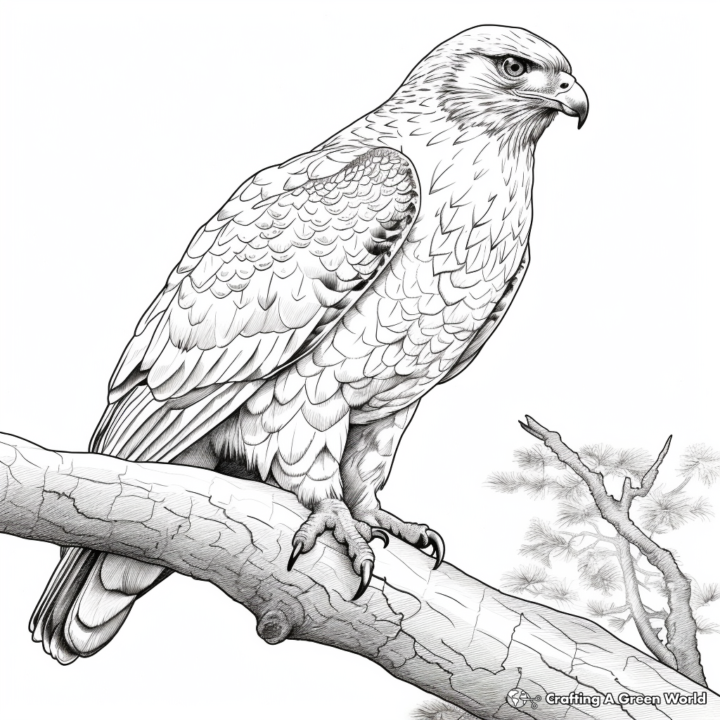 Hawk coloring pages