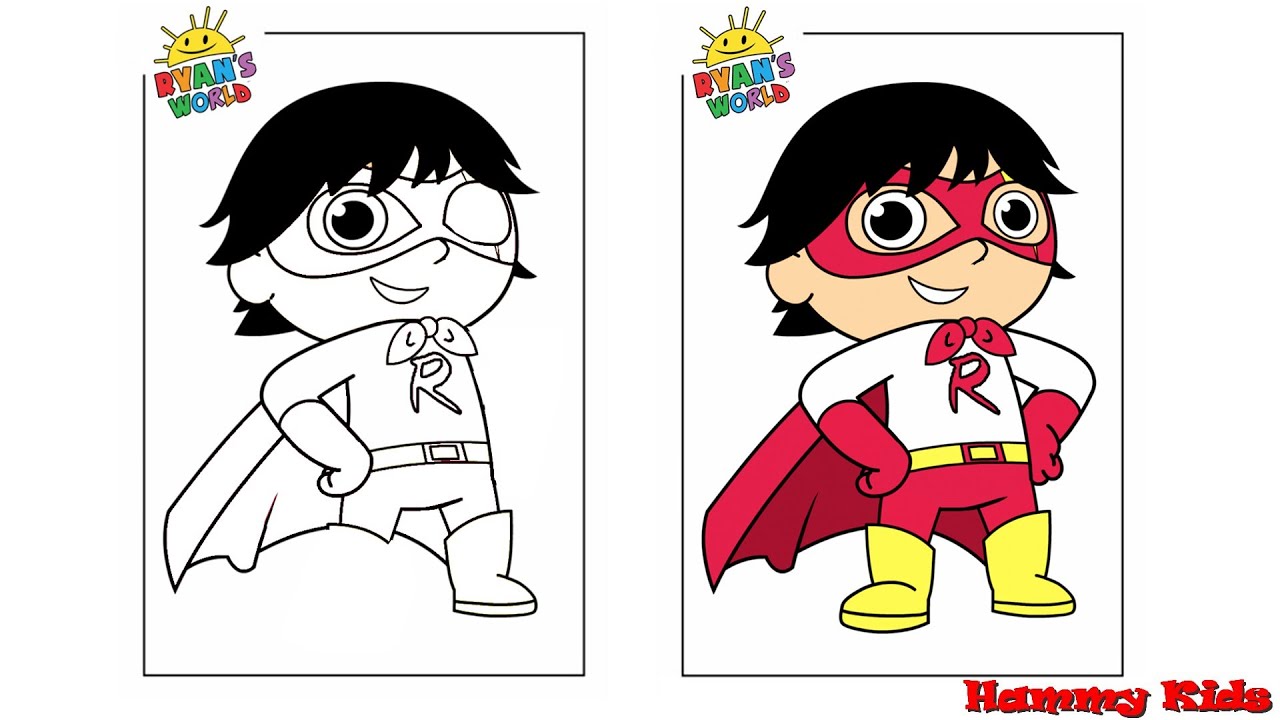 Ryans world how to draw red titan ryan hammy kids