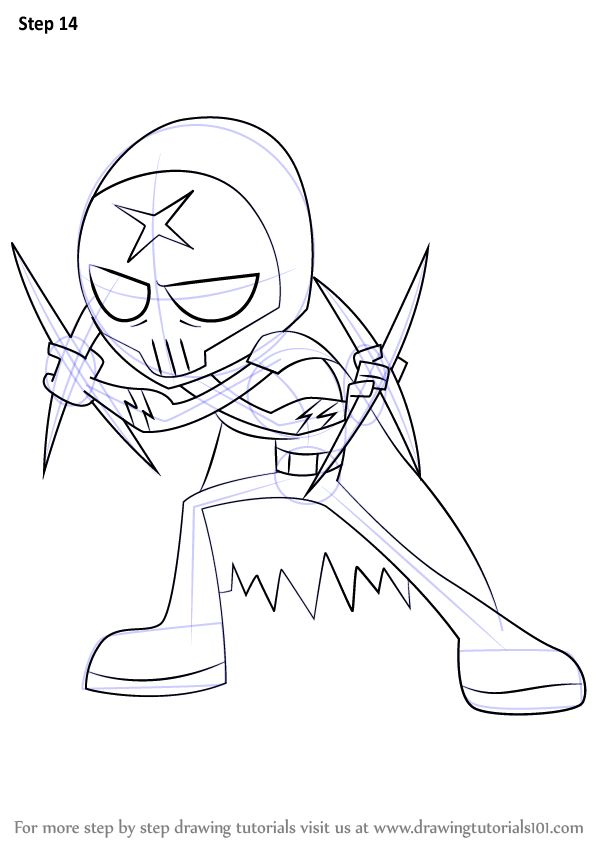 Step by step how to draw red x from teen titans go drawingtutorials teen titans go teen titans go characters teen titans drawings