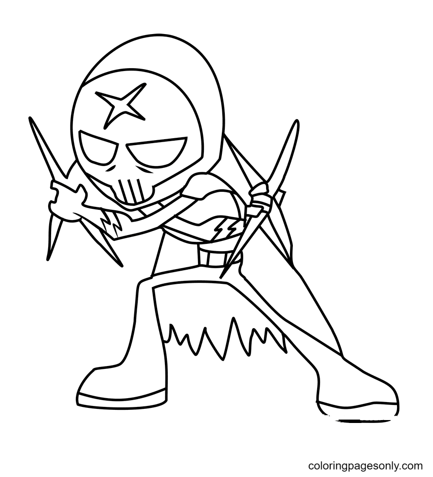 Red x coloring page