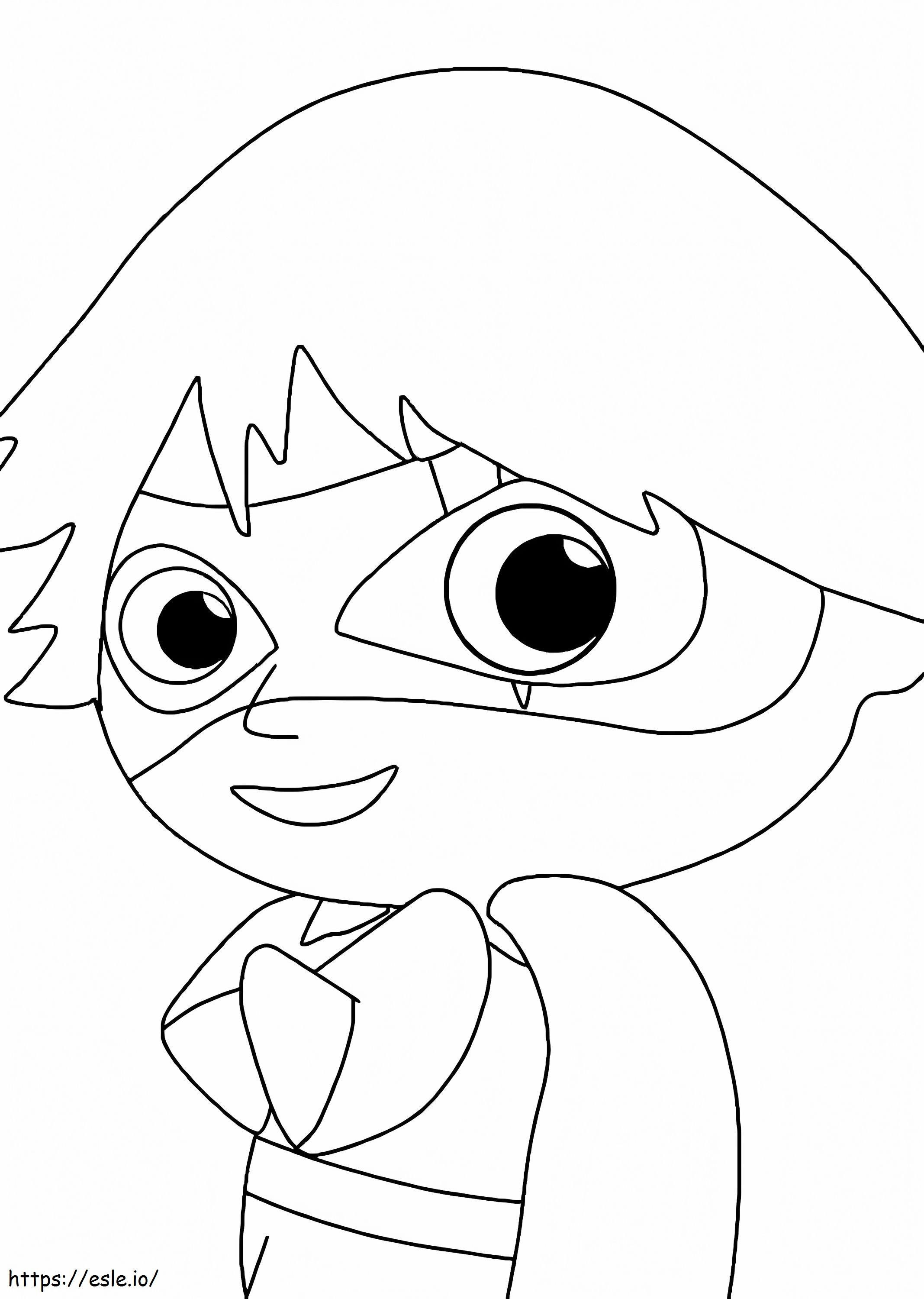Happy red titan coloring page