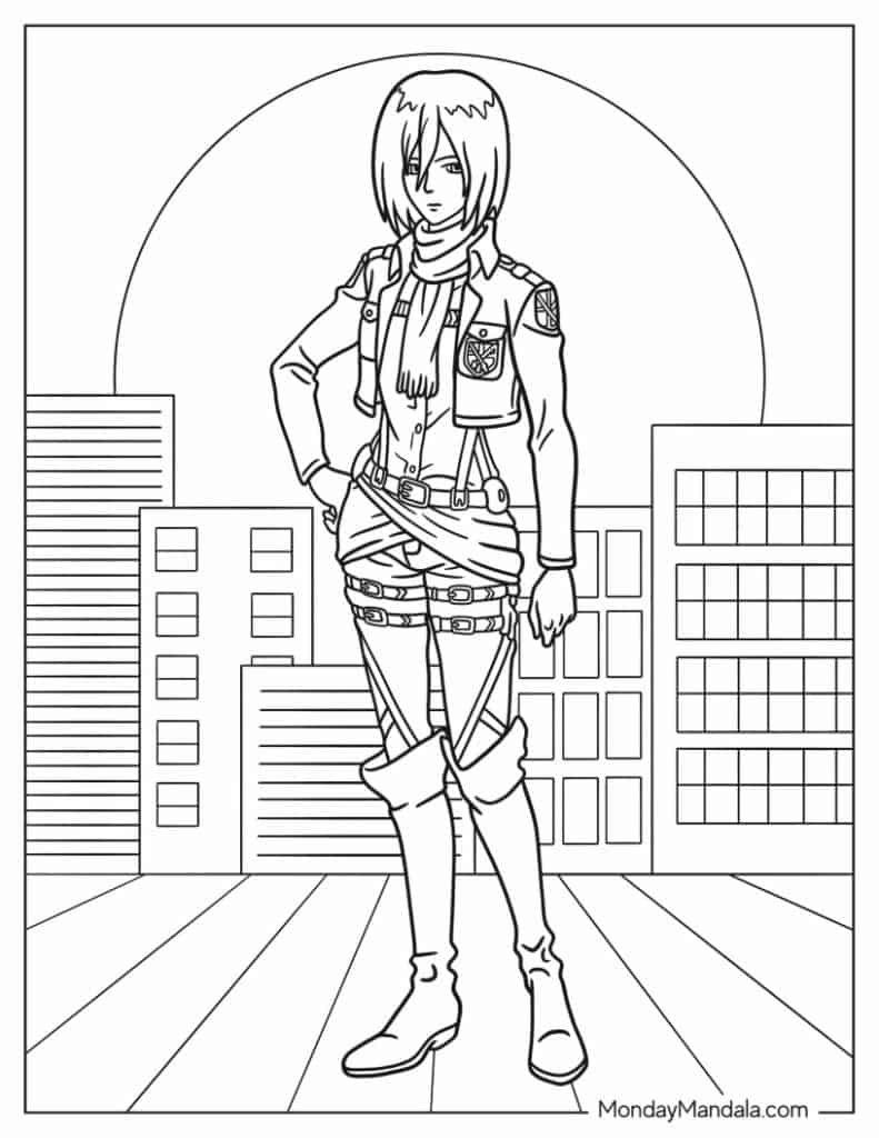 Anime coloring pages free pdf printables