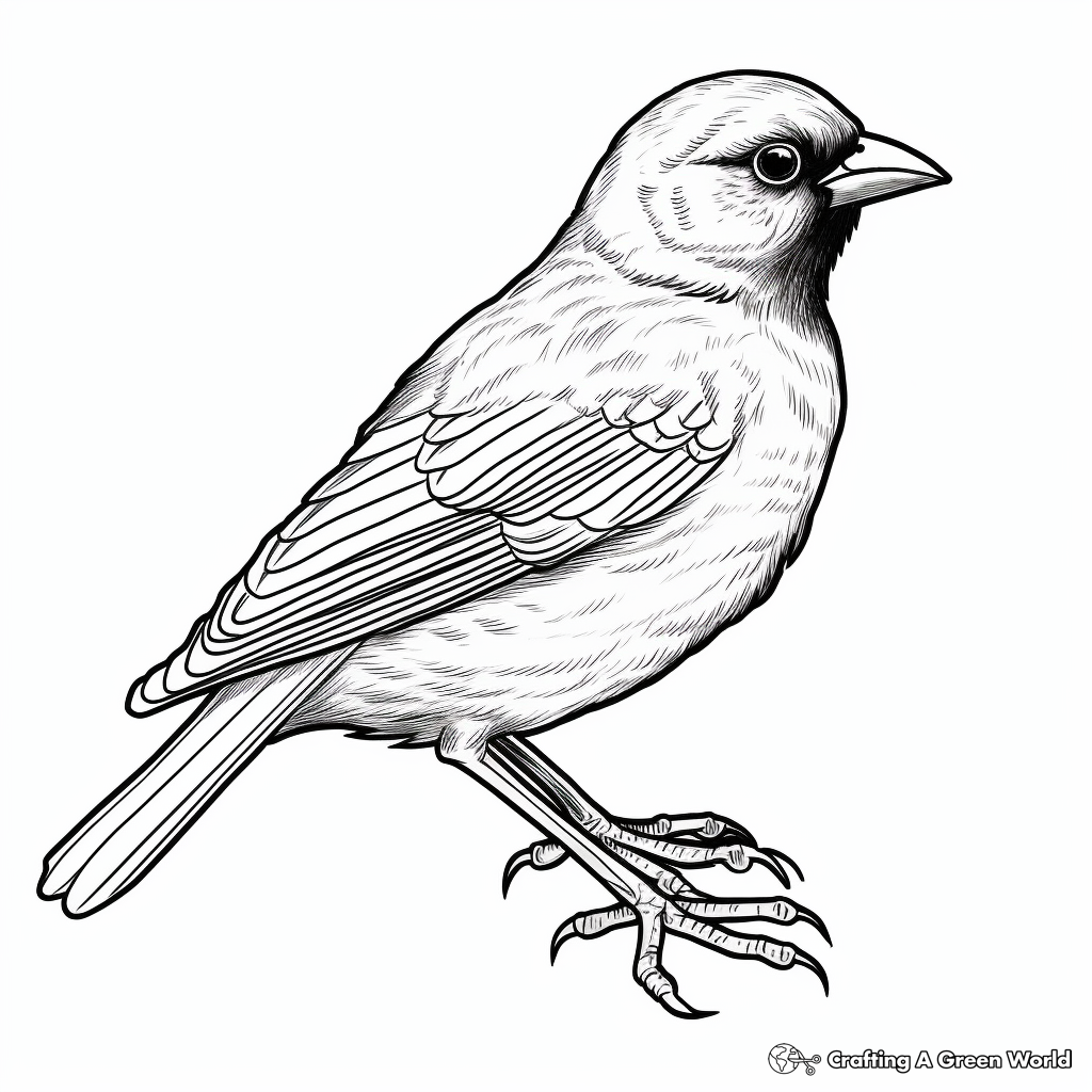 Red winged blackbird coloring pages