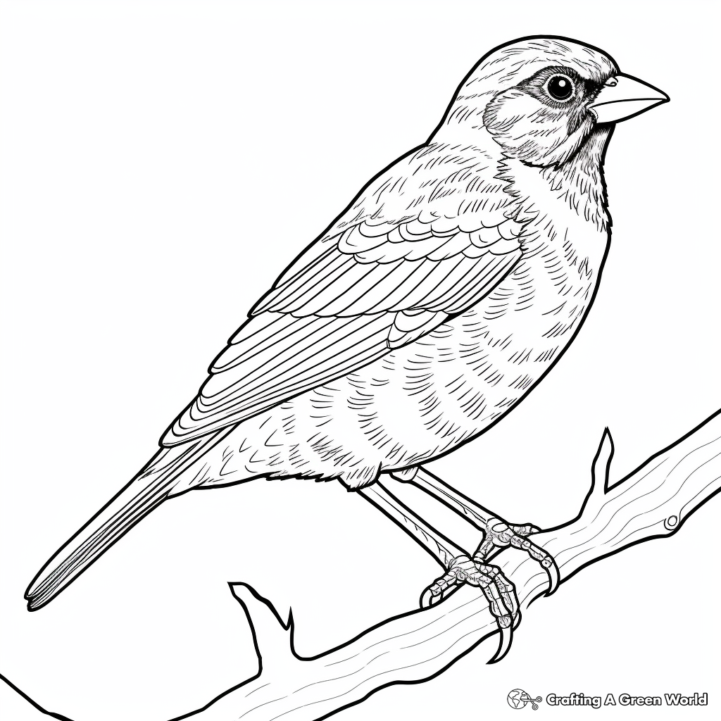 Red winged blackbird coloring pages
