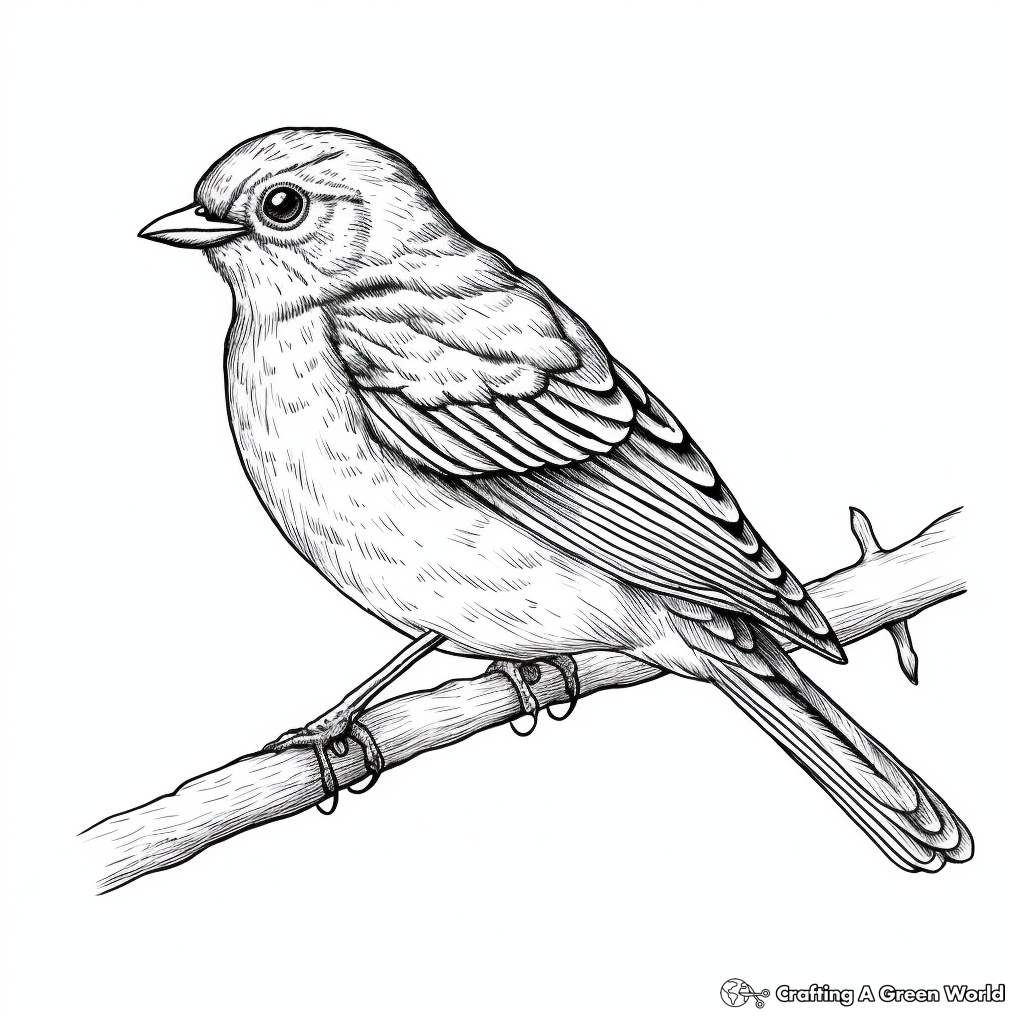 Red winged blackbird coloring pages