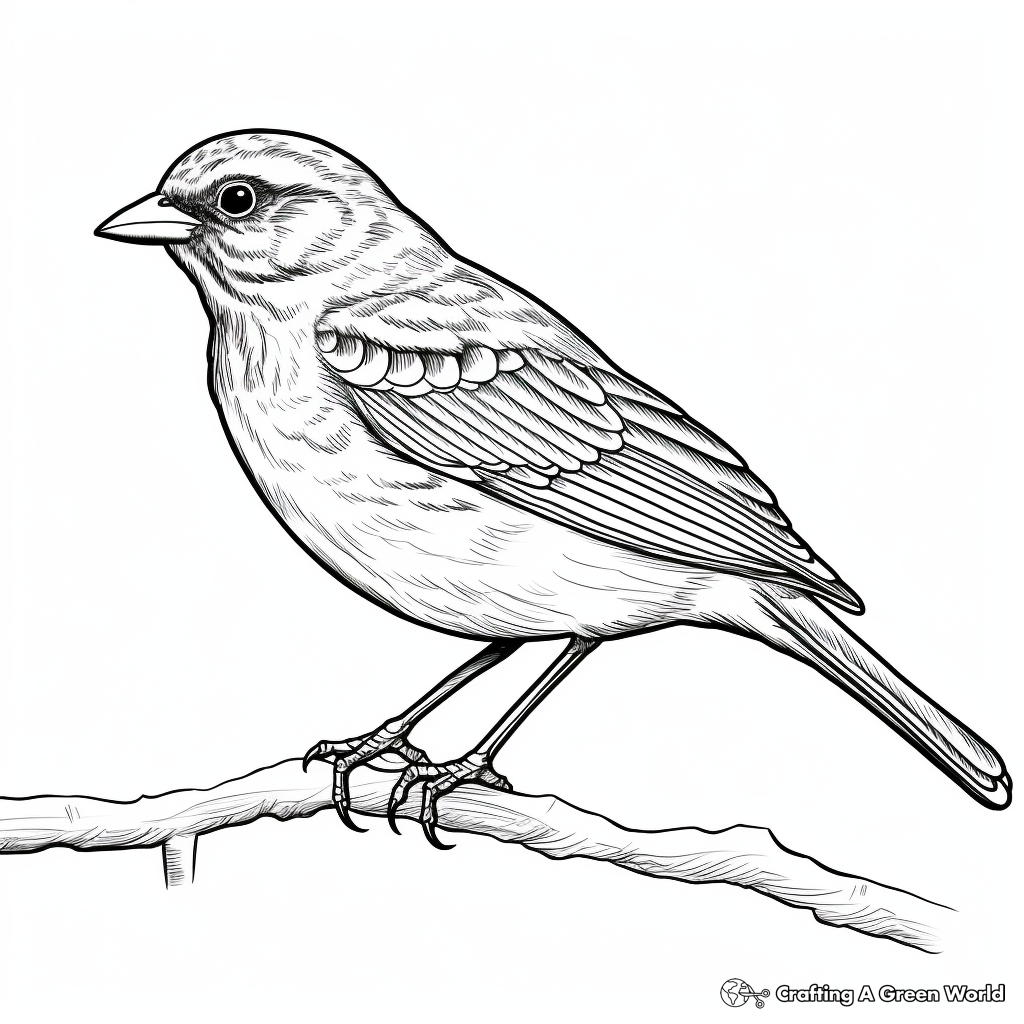 Red winged blackbird coloring pages
