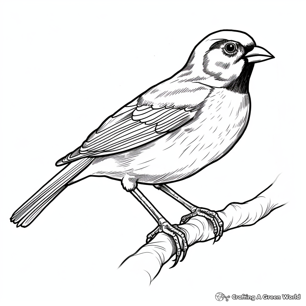 Red winged blackbird coloring pages