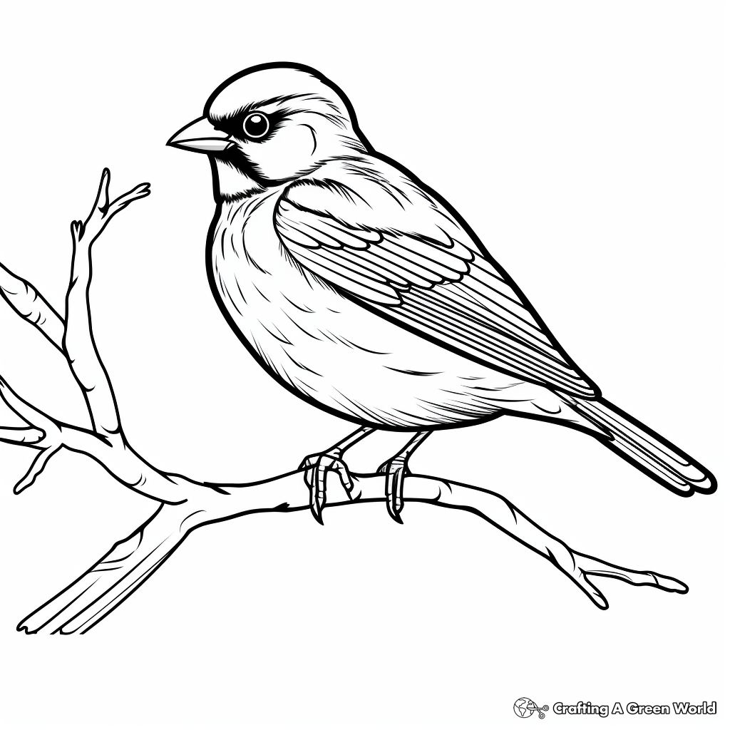 Red winged blackbird coloring pages