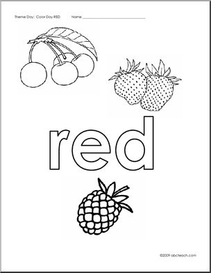 Coloring pages red