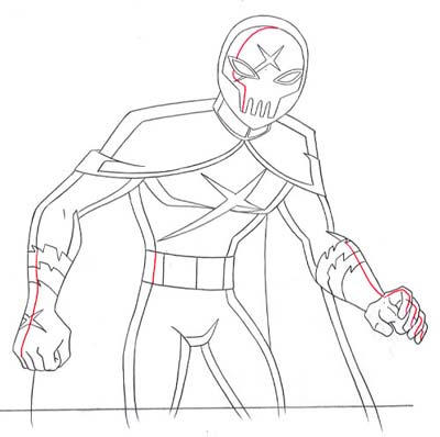 Red x drawing by tonicshadow on