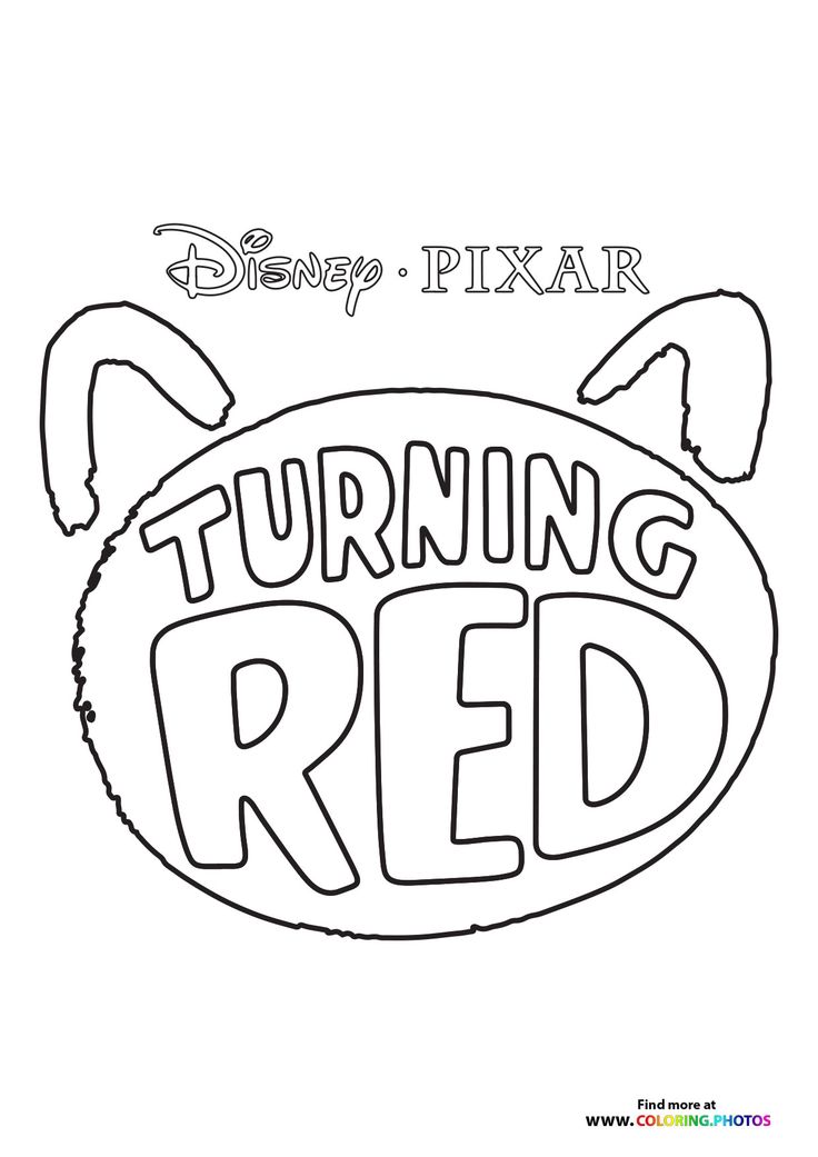 Turning red logo