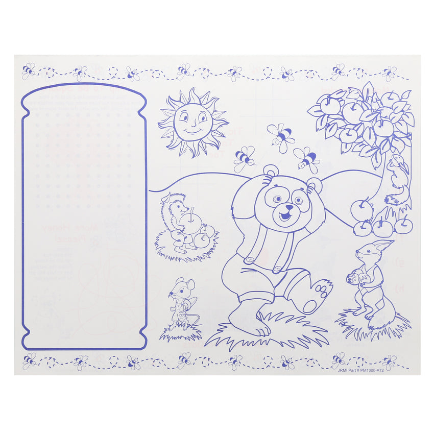 Activity sheet econ animal theme x blue red ink â