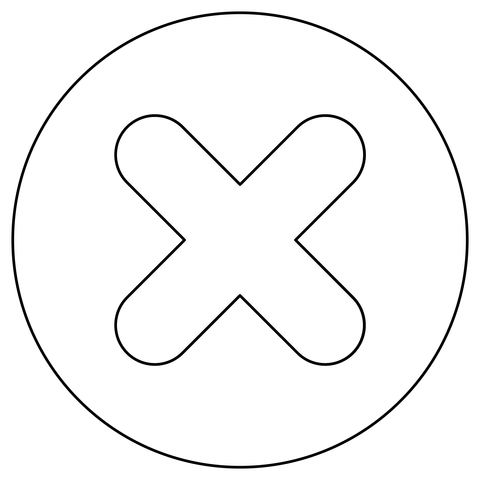 Red x coloring page free printable coloring pages