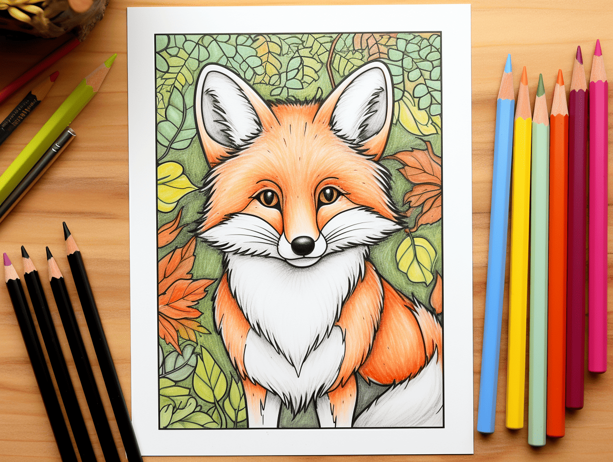 Fox coloring pages free printable sheets