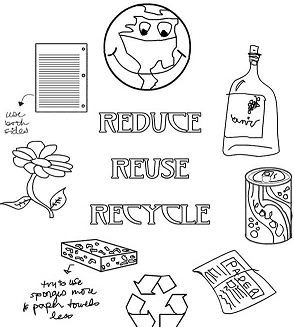Recycling coloring pages printable for free download
