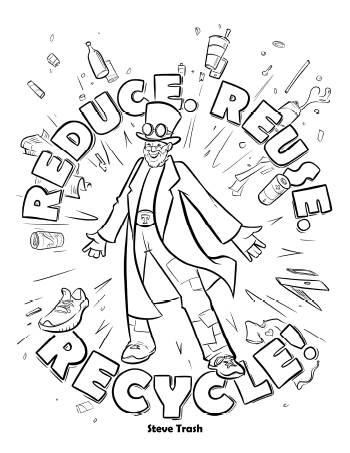 Coloring pages â steve trash