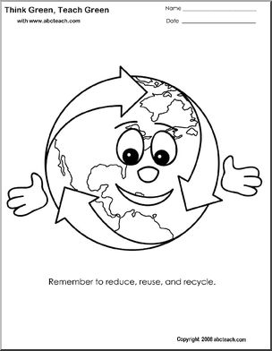 Coloring page think green