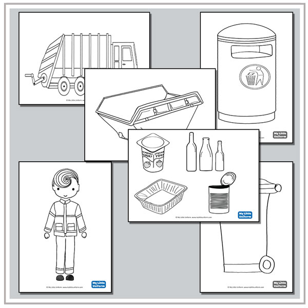Recycling centre colouring book
