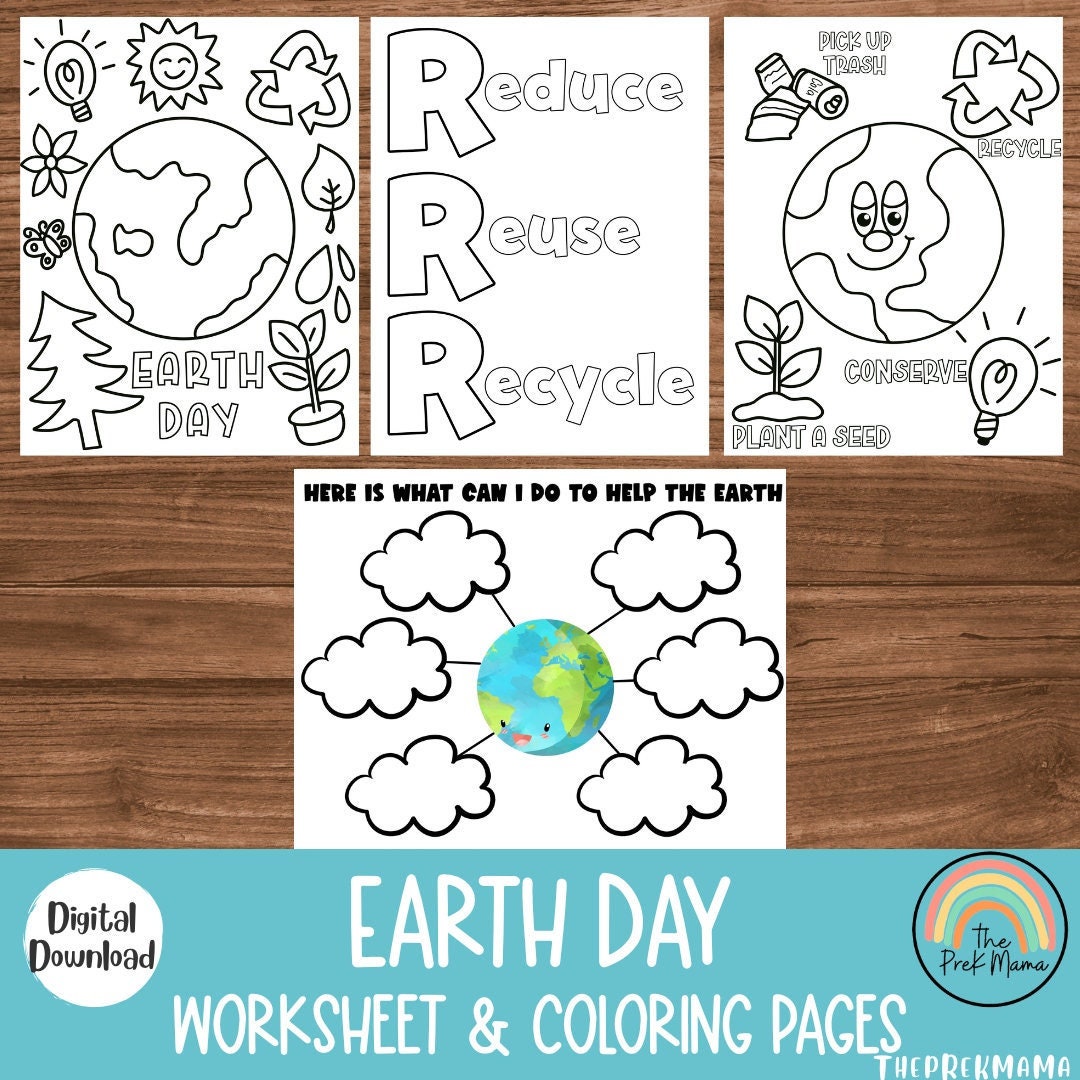 Earth day worksheet coloring pages preschool worksheet preschool printable homeschool toddler printable earth day printable curriculum