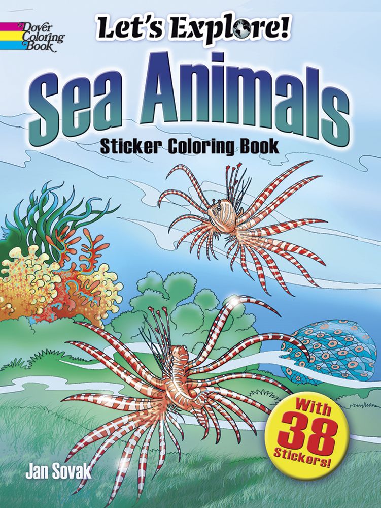 Lets explore sea animals sticker coloring book