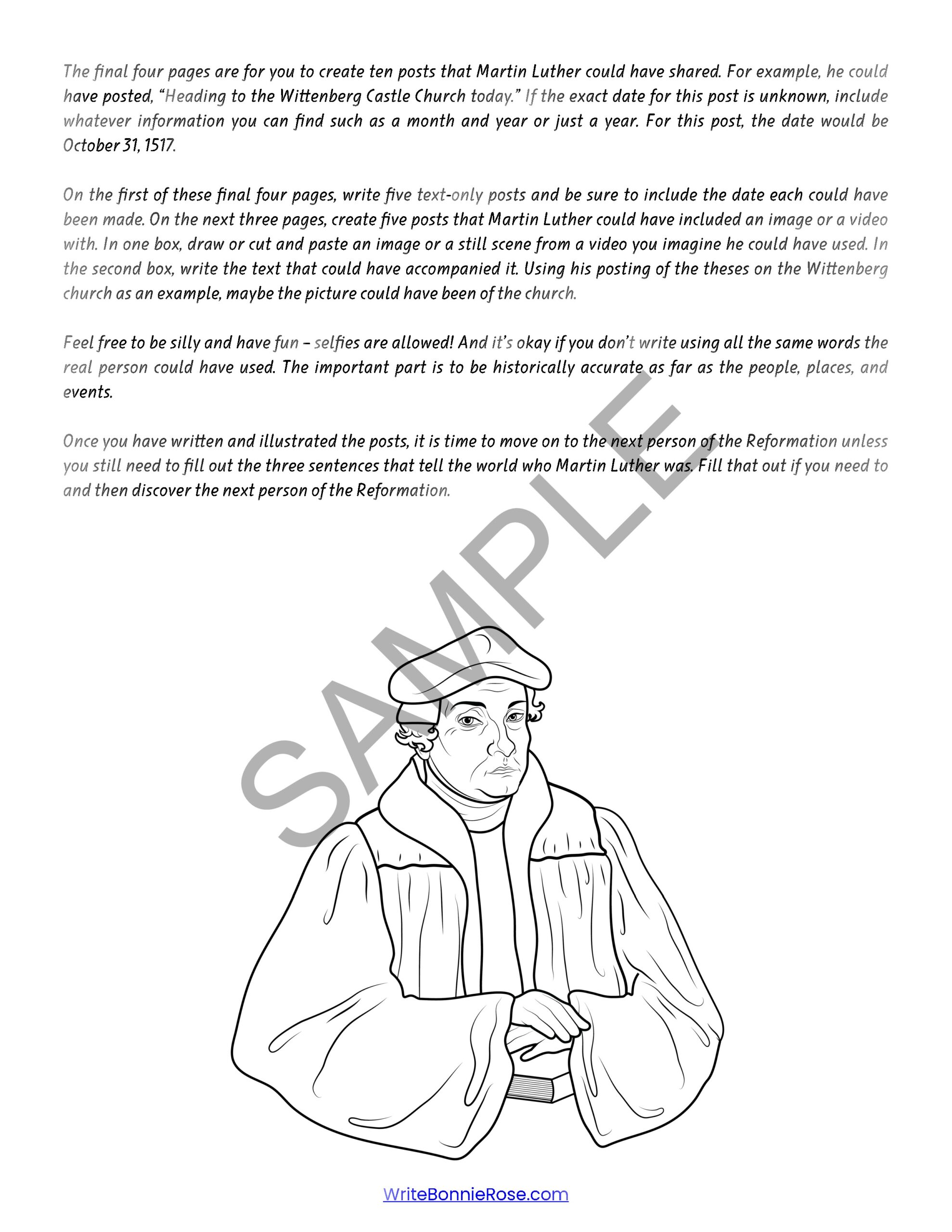 What if the people of the reformation were on social media made by teachers