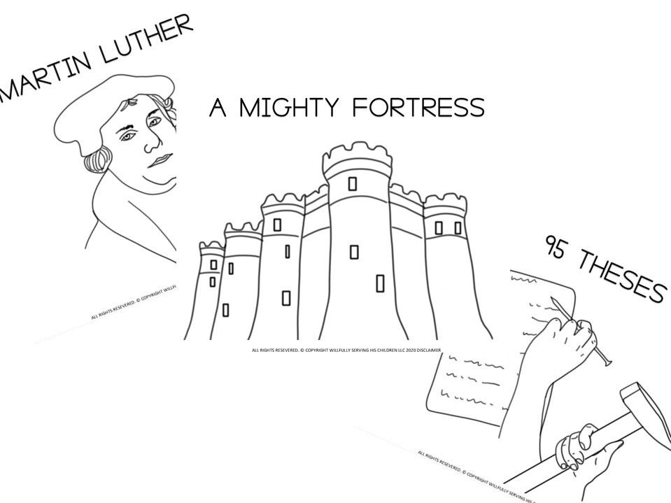 Reformation day reformation wall art church history bible activities for kids serving his children
