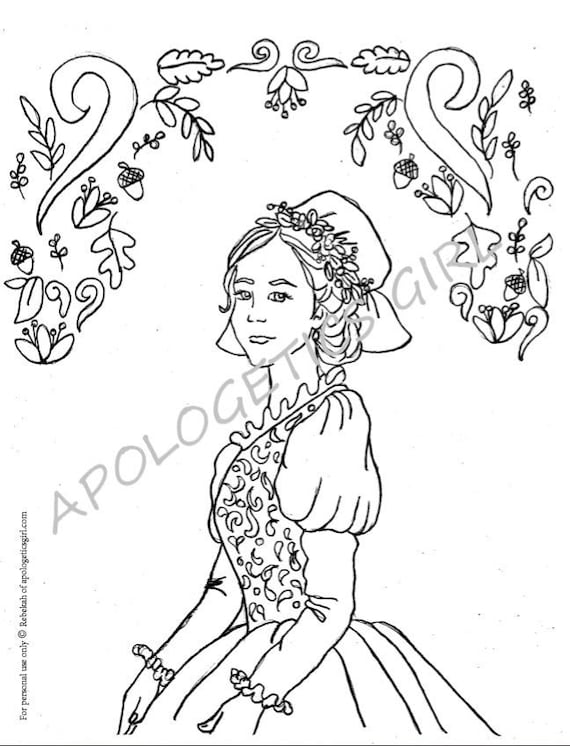 Coloring page printable margaret steward knox fun facts page reformation church history instant download john knox