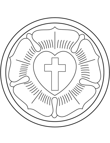 Martin luther rose coloring page free printable coloring pages