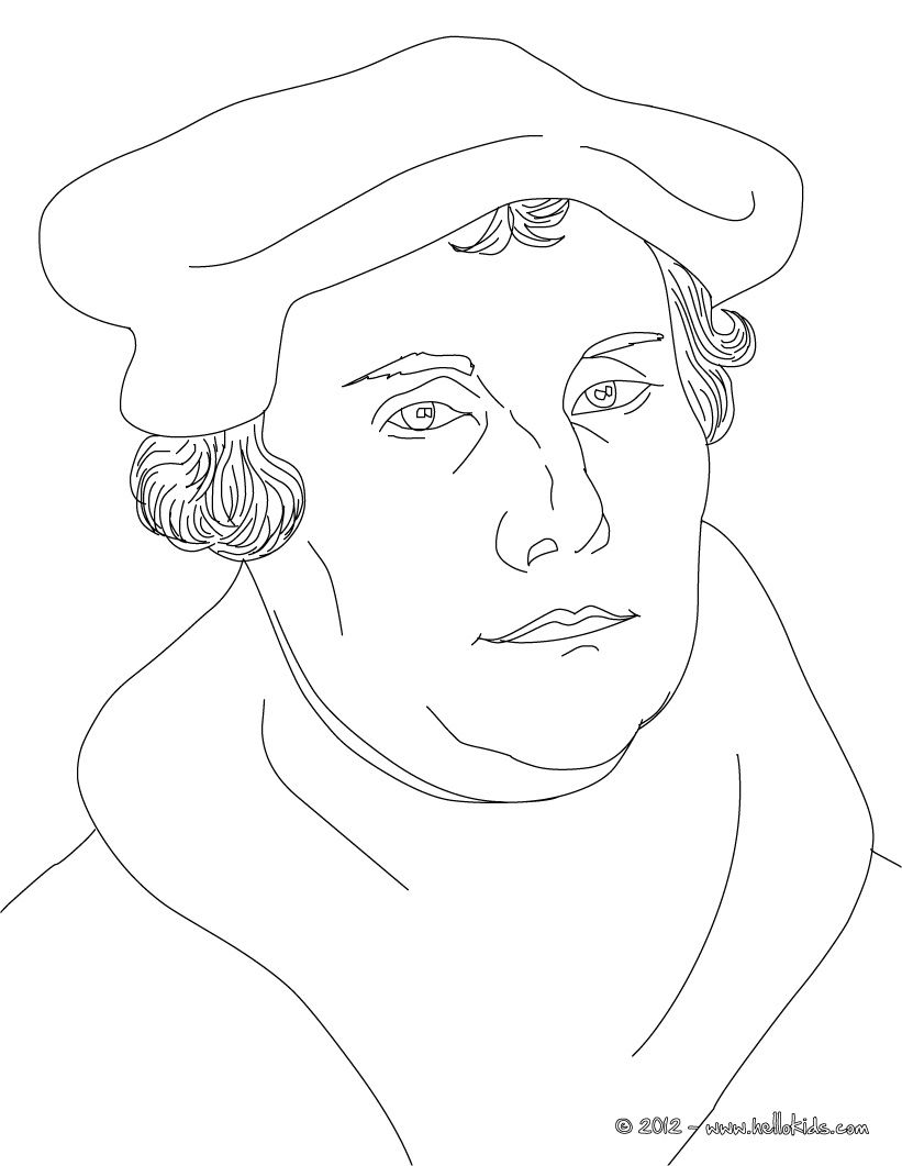 Martin luther coloring page martin luther reformation reformation day luther rose