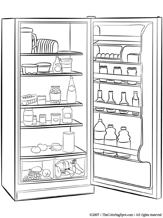 Refrigerator coloring page audio stories for kids free coloring pages colouring printables