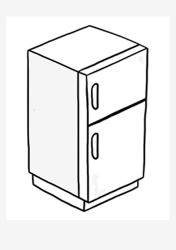 Coloring pages refrigerator coloring page for toddlers