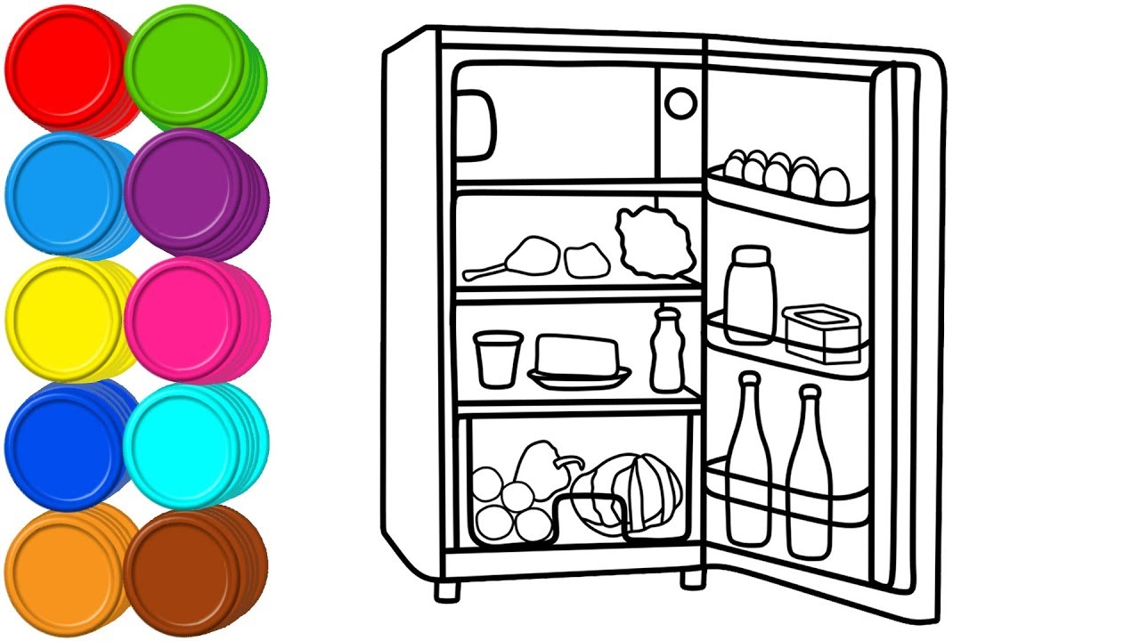 Drawing for kids how to draw fridge coloring pages for toddlers irza colors kids