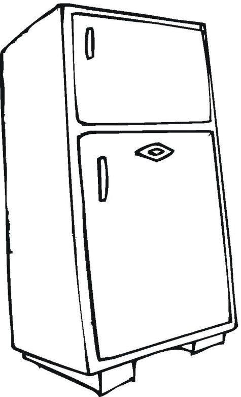 Refrigerator coloring page crafts and worksheets for preschooltoddler and kindergarten
