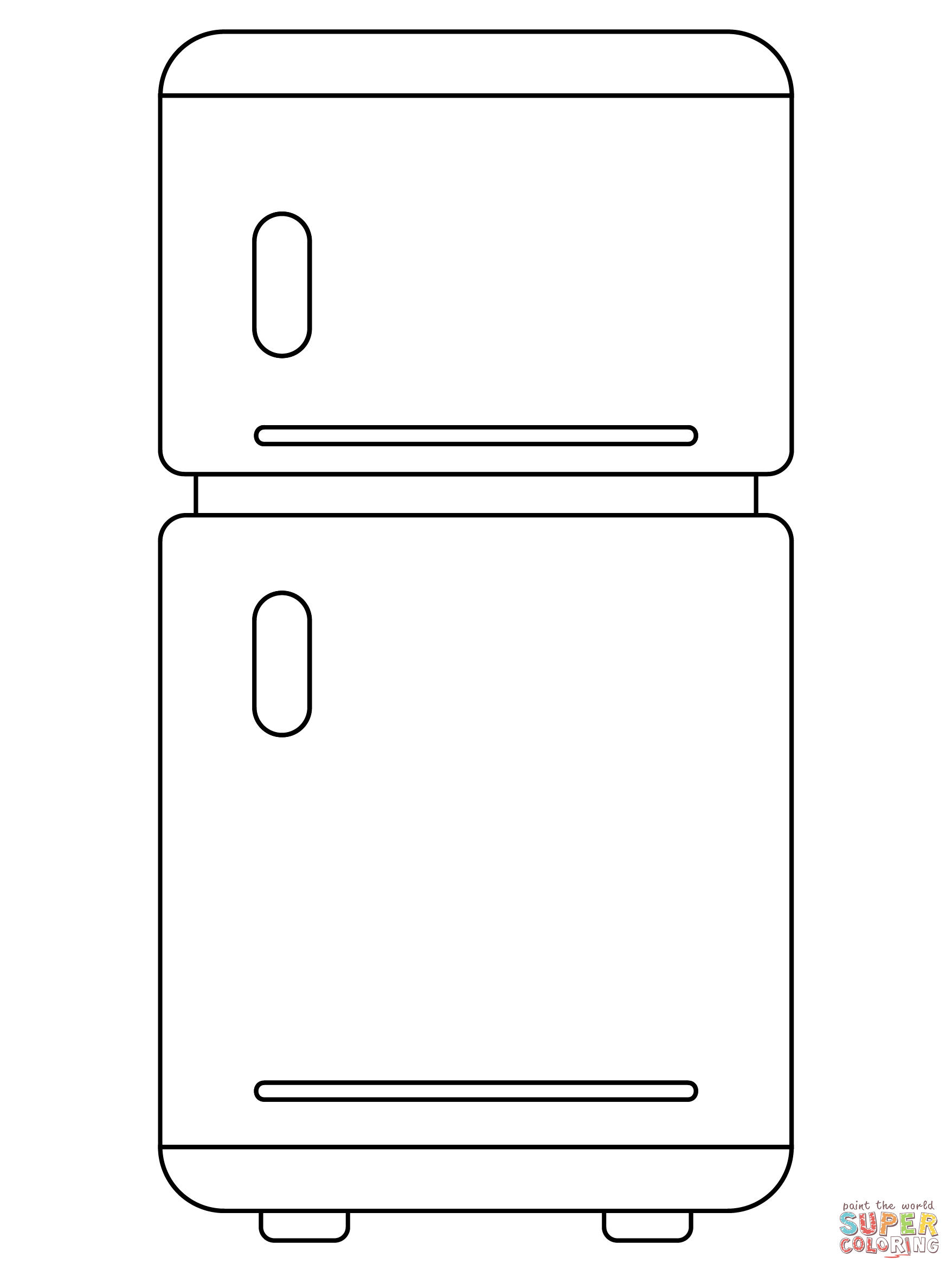 Refrigerator coloring page free printable coloring pages