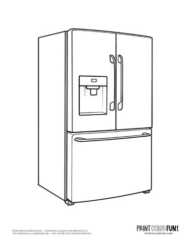 Refrigerator coloring pages at