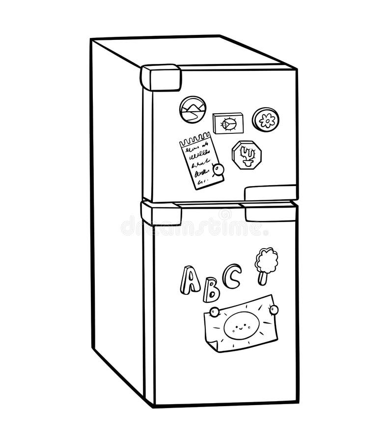 Refrigerator coloring stock illustrations â refrigerator coloring stock illustrations vectors clipart