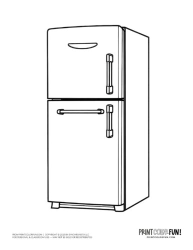 Refrigerator coloring pages at