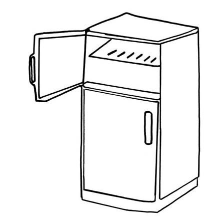 Refrigerator coloring pages