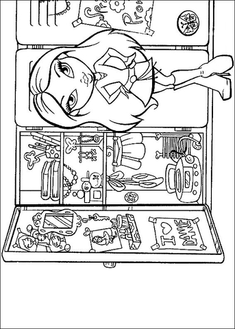 Bratzs refrigerator coloring page free printable coloring pages