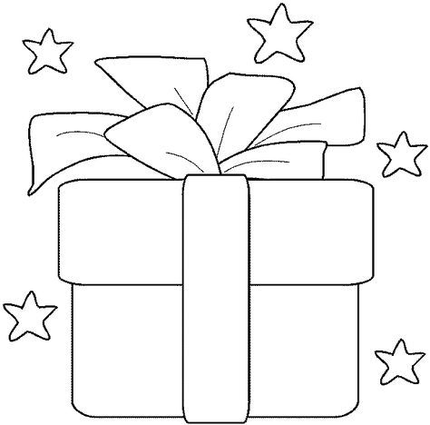 Colorear dibujo regalo con lazo para navidad regalos dibujo manualidad manualidad navideãas