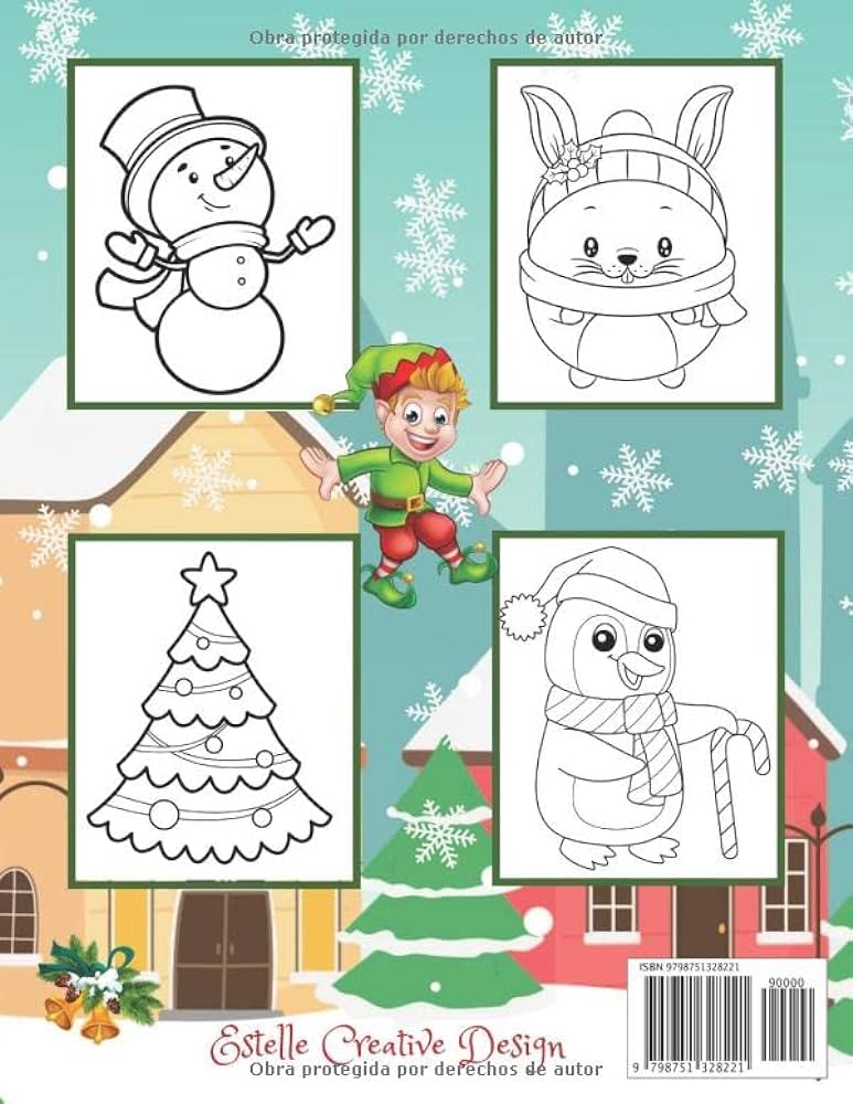 Mi primer libro para colorear navidad el gran libro de colorear de navidad para niãos dibujos navideão para colorear para niãos pequeãos idea de regalo para niãos y niãas de