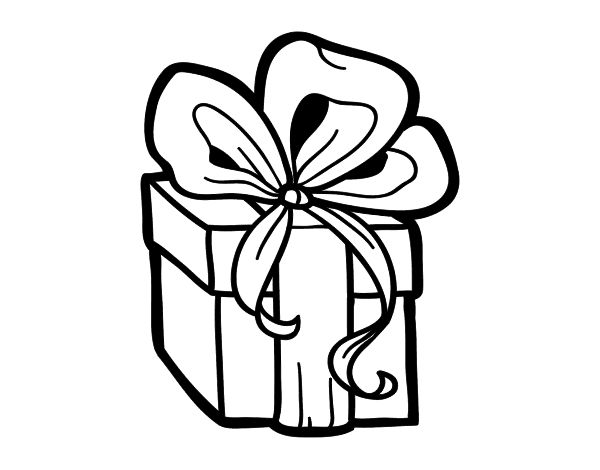 Dibujo de un un regalo de navidad para pintar colorear o imprimir colorea online con dâ regalos de navidad dibujos de navidad para imprimir dibujos de navidad