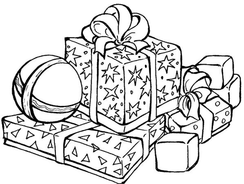 Dibujo de regalos de navidad para colorear dibujos para colorear imprimir gratis